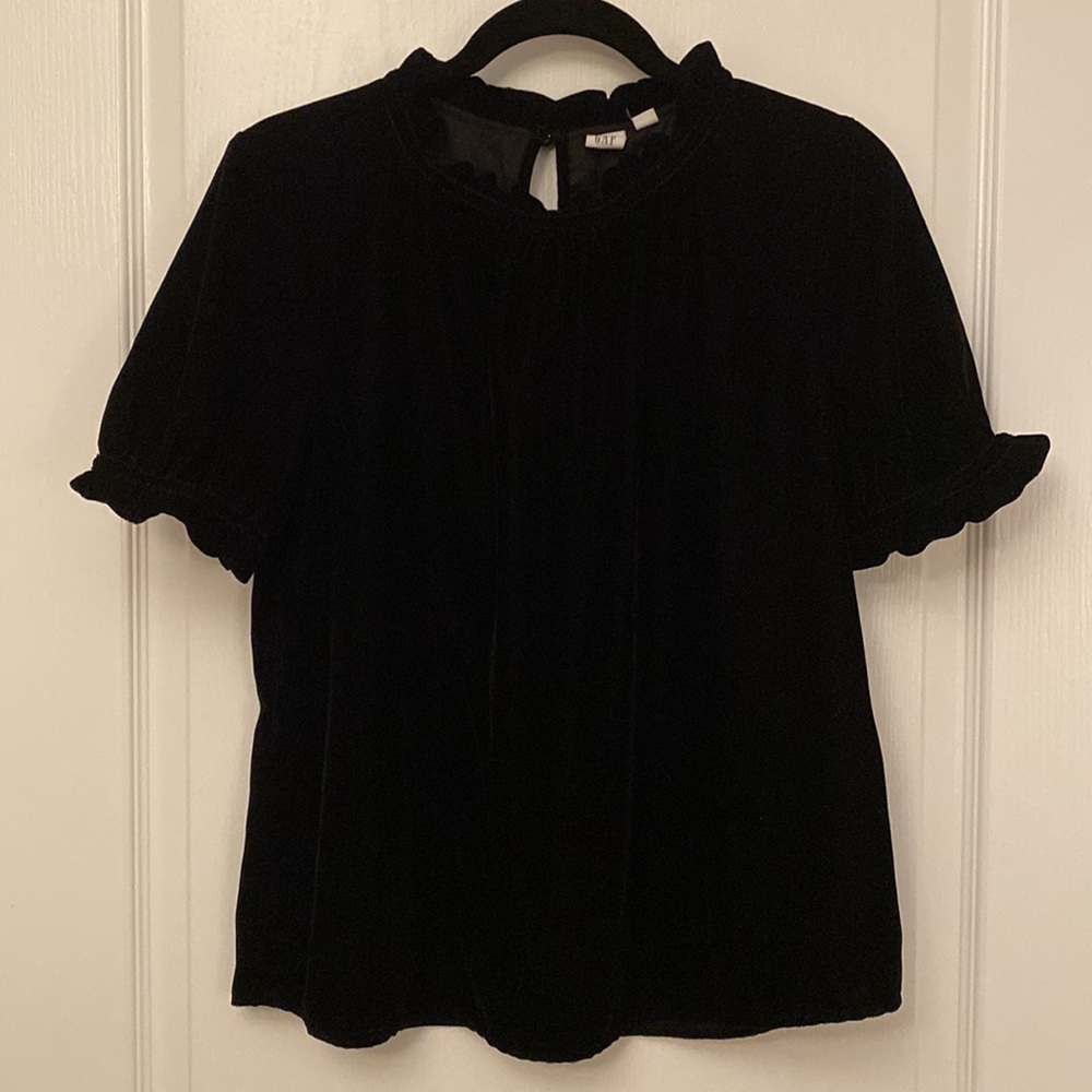 NWOT GAP velvet black blouse
